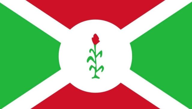 Drapeau du Burundi du 29 novembre 1966 au 28 juin 1966